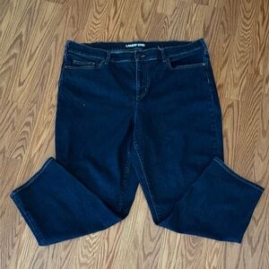 Land’s End Women’s Dark Blue 22W Cotton mix Jeans